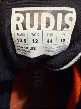Rudis Men's Wrestling Shoes in Black and Orange